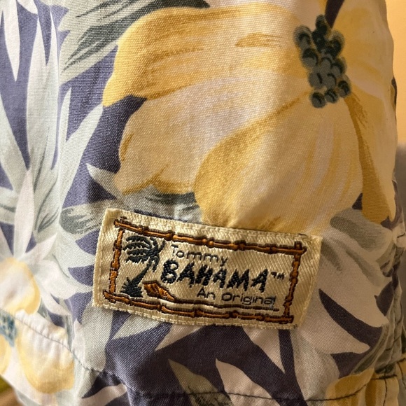 Tommy Bahama Blue and Yellow Tropical Casual Shirt - Picture 4 of 4